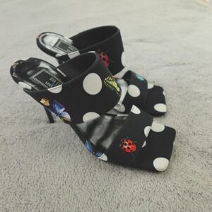 Versace x Dua Lipa Butterflies 95 mm‎ Canvas Mules